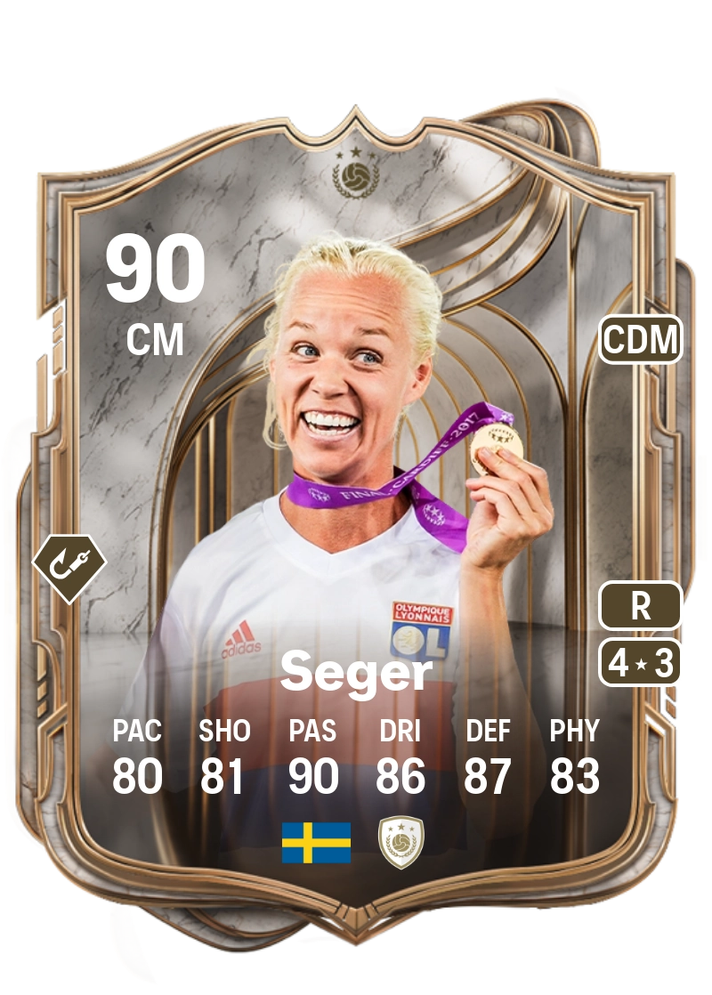 Champion Caroline Seger – FC 26 פיפא 26 – Futgoat פוטגואט Champion Caroline Seger - FC 26 פיפא 26 - Futgoat פוטגואט